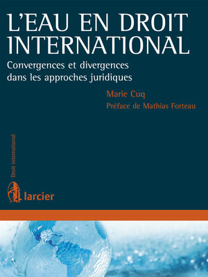 cover image of L'eau en droit international